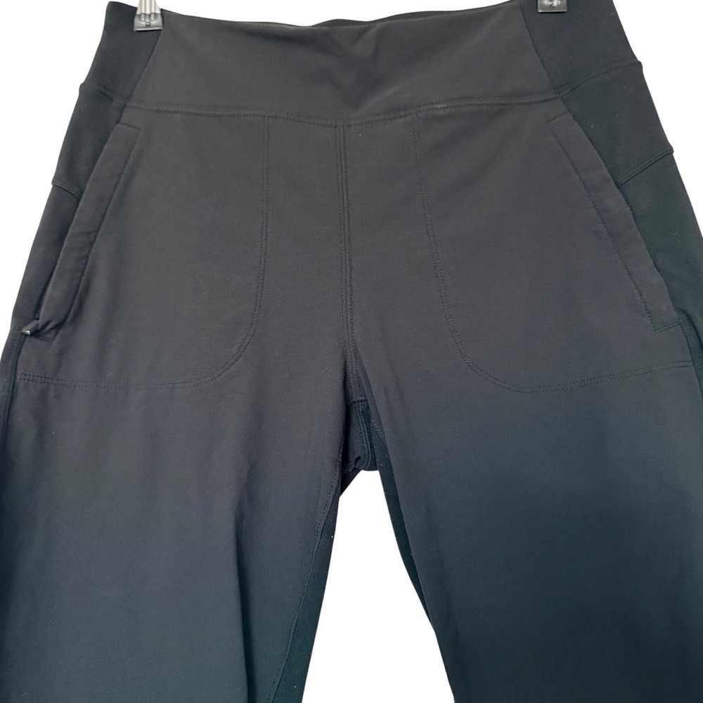 Athleta Womens Black High Rise Skinny Travel Pants Size 12 Stretch Pockets - Picture 3 of 9